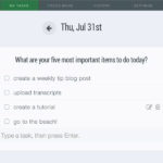 today's to-do list