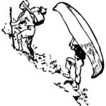 canoe line drawing