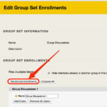 Edit Group Set Enrollments - New Student Orientation
