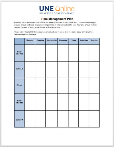 time management planner