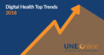 Graphic with rising arrow to depict emerging health information technology