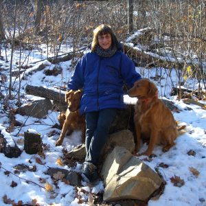 Judith Boudman and her dogs