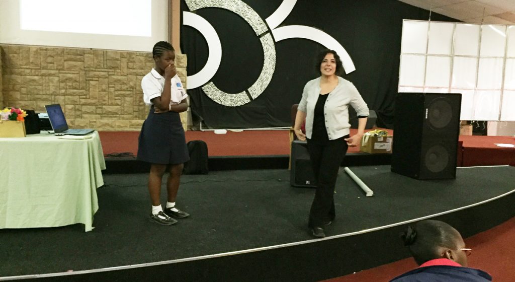 Mona Haimour and her class at Interfellowship Christian School