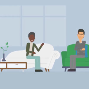 Counseling session in the online MSW program
