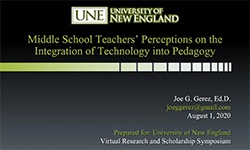 Middle School Teachers' Perceptions of the Integration of Technology into Pedagogy