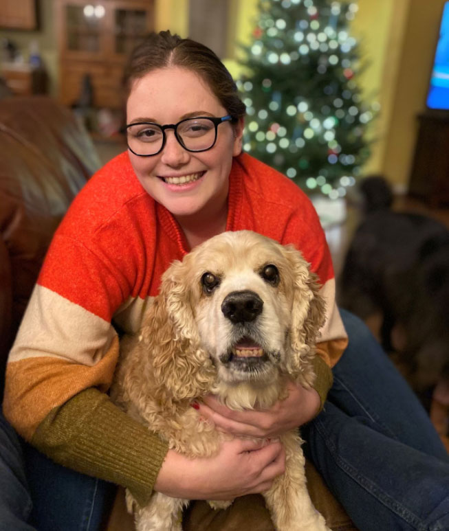 Laura Eberly and Barney the Cocker Spaniel