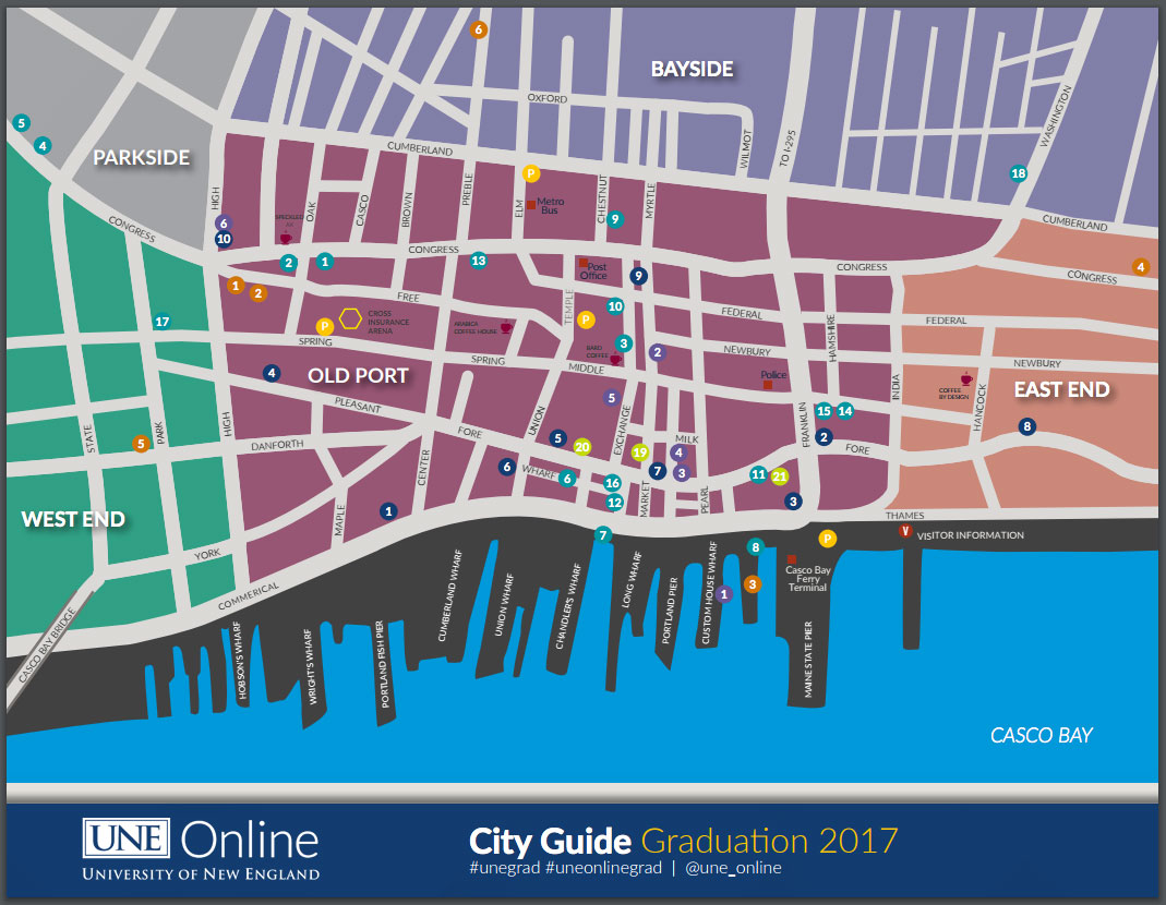 Portland Maine City Guide for UNE 2017 Graduation