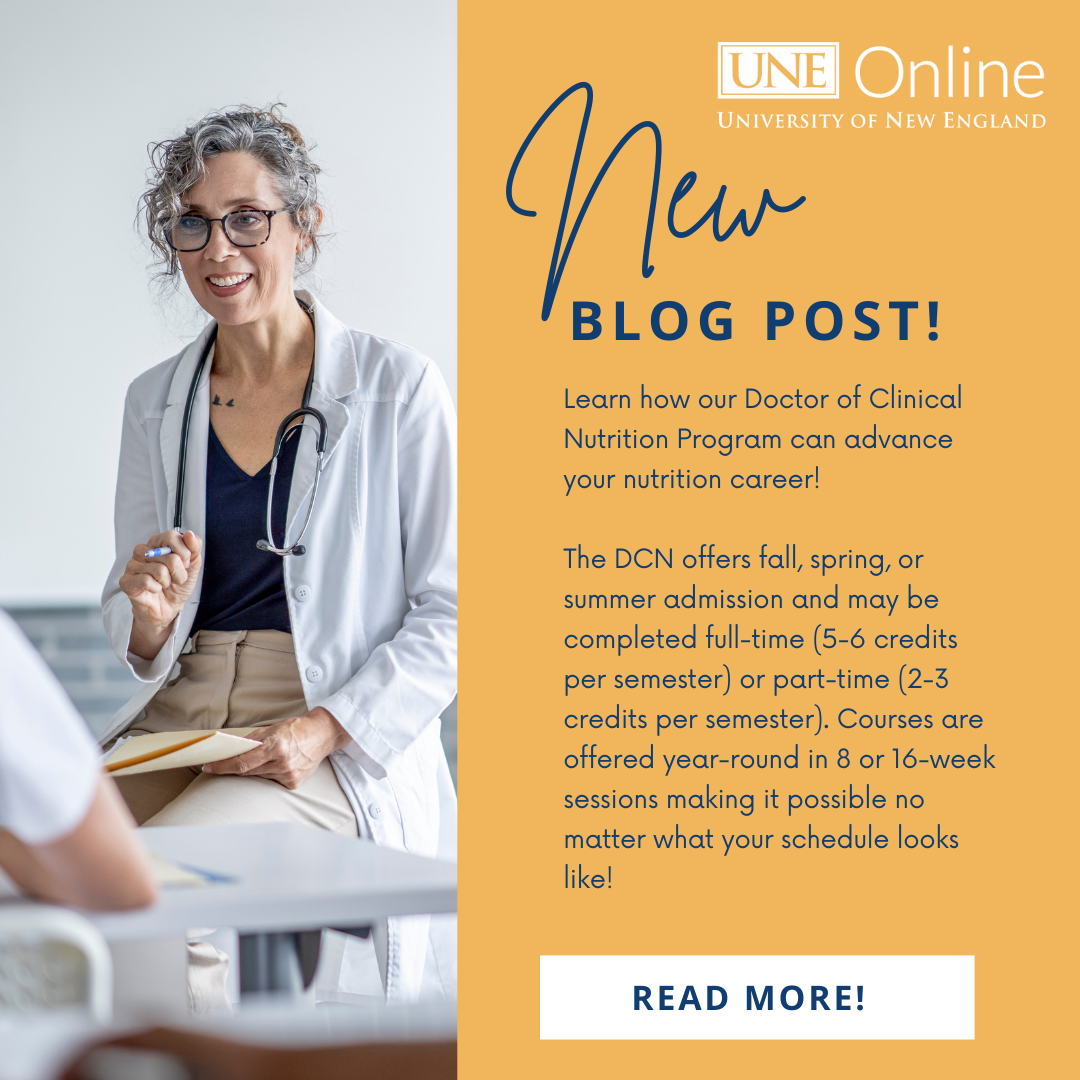 New Blog Post! Doctor of Clinical Nutrition Program | UNE Online
